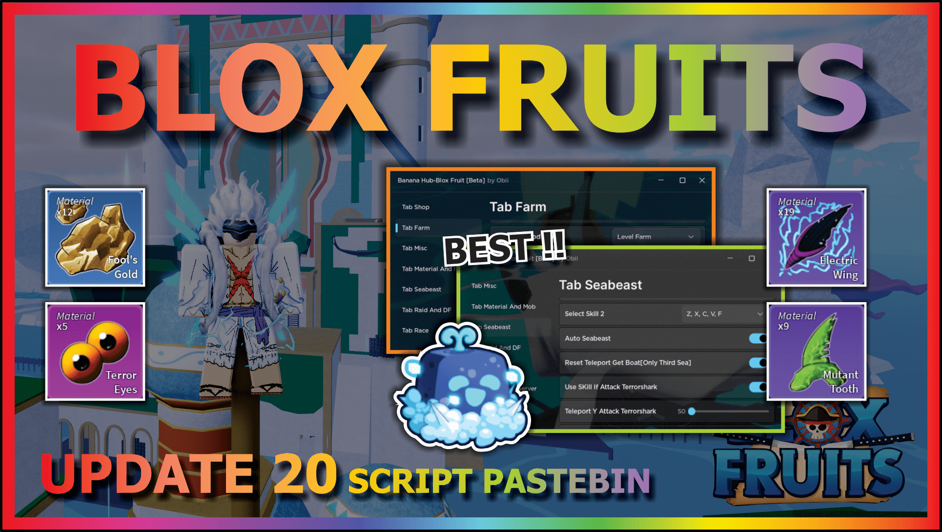 UPDATE 20] BLOX FRUITS SCRIPT PASTEBIN!, AUTO FARM TO LEVEL MAX (LVEVEL  2550!)