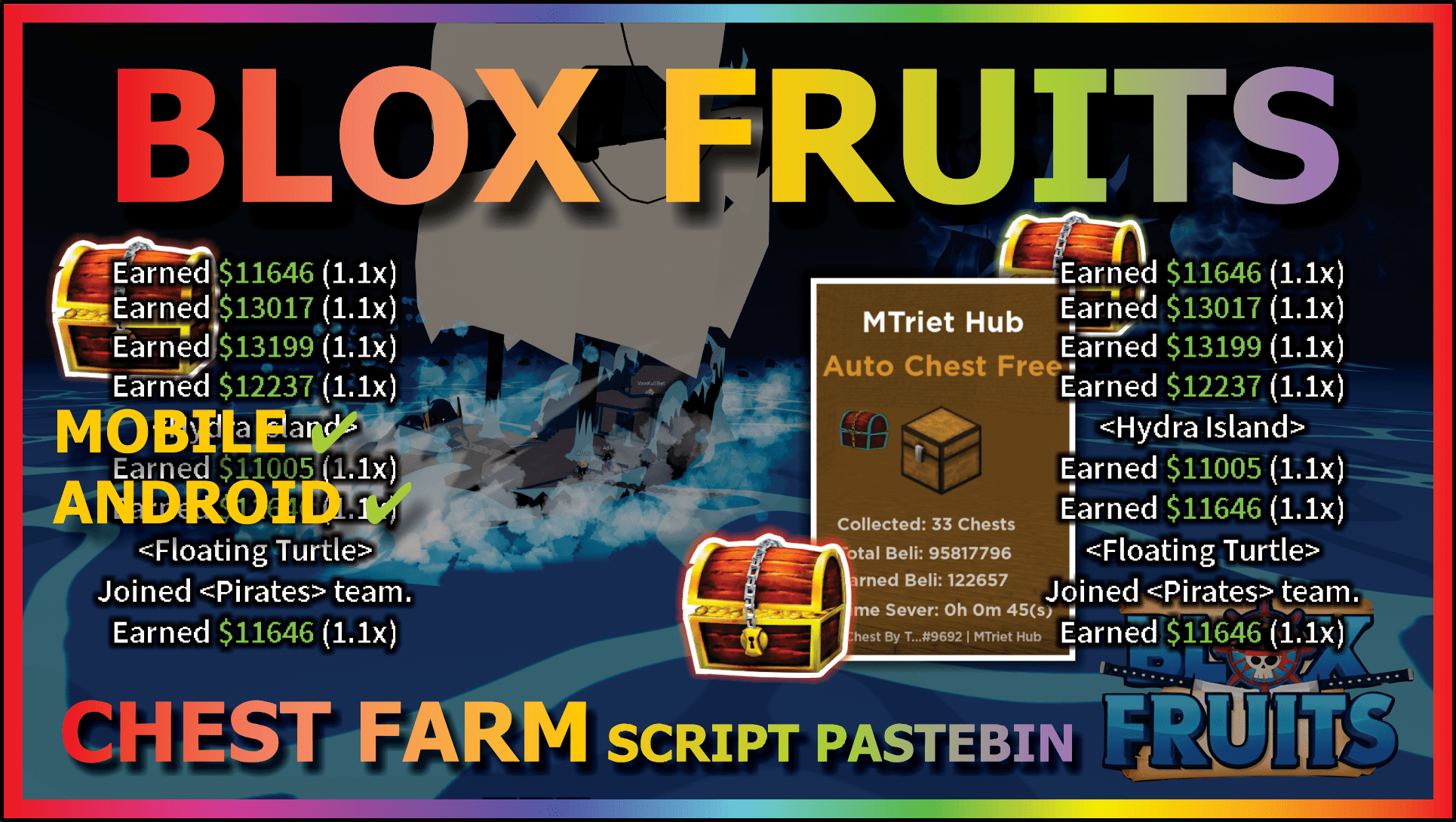 BLOX FRUITS Script Pastebin 2023 UPDATE 20 AUTO FARM LVL 2550, NOLAG, SMOOTH