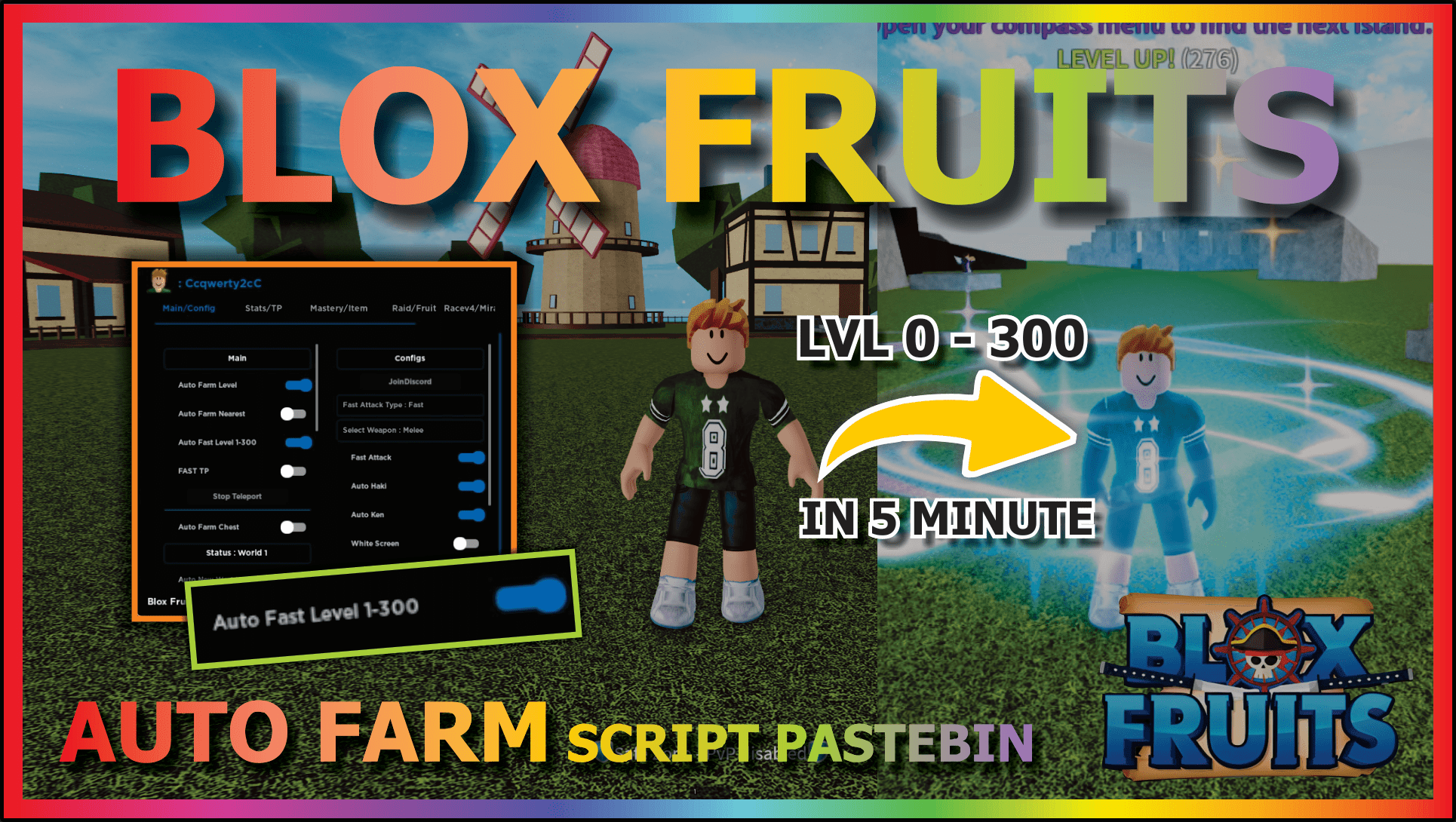 You are currently viewing BLOX FRUITS (LVL 0 – 300 IN 5 MINUTE)