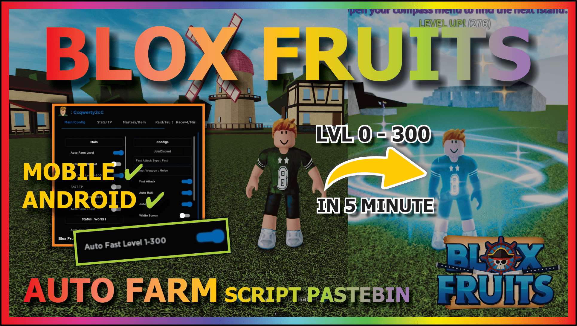 You are currently viewing BLOX FRUITS (LVL 0 – 300 IN 5 MINUTE)