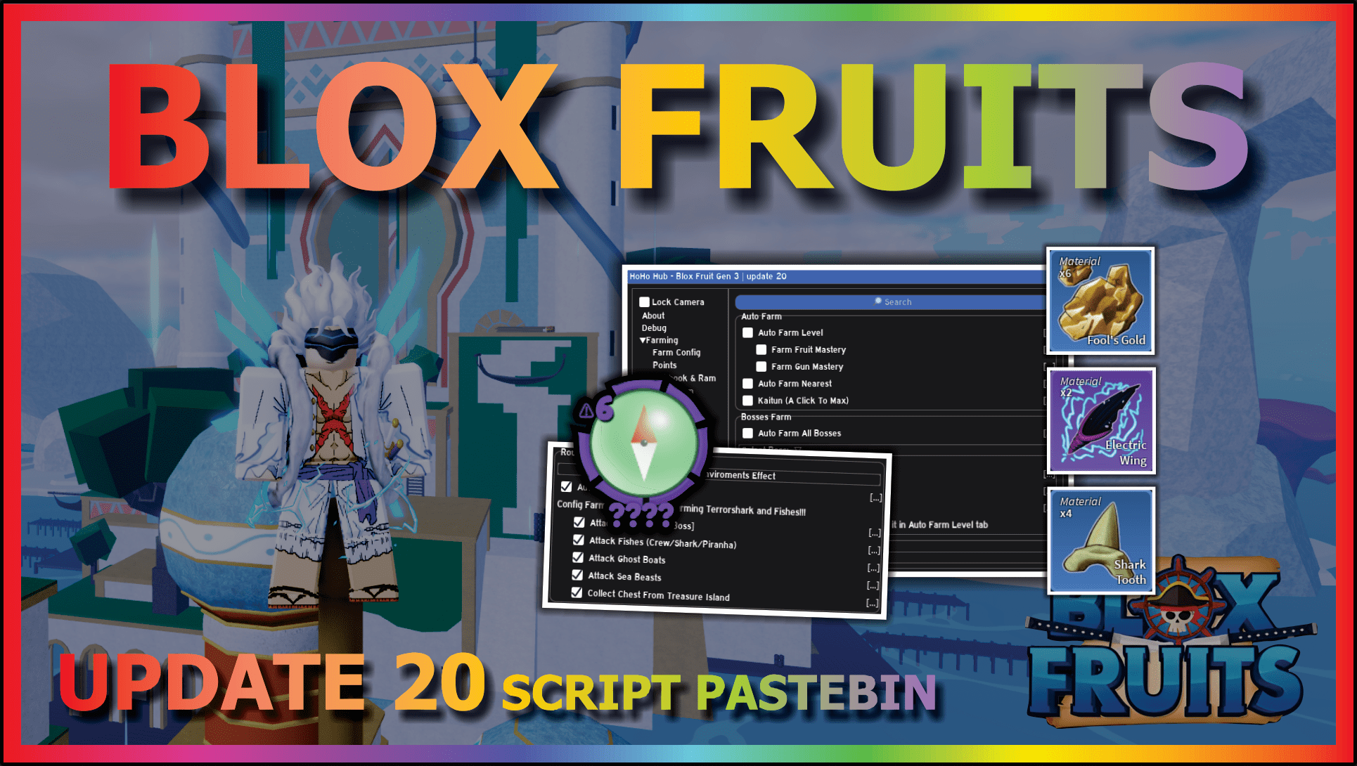 BLOX FRUITS Script Pastebin 2023 UPDATE 20 AUTO FARM LVL 2550