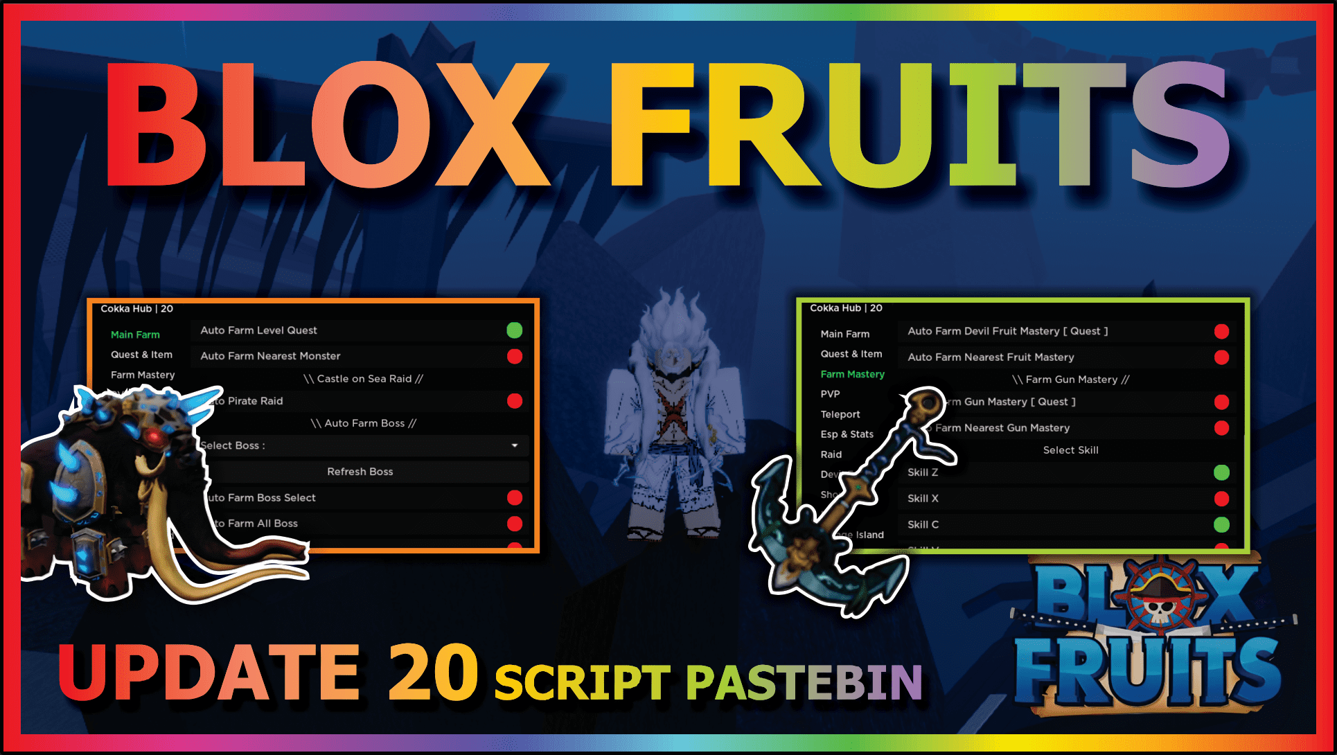 BLOX FRUITS Script Pastebin 2023 UPDATE 20 AUTO FARM LVL 2550, NOLAG, SMOOTH