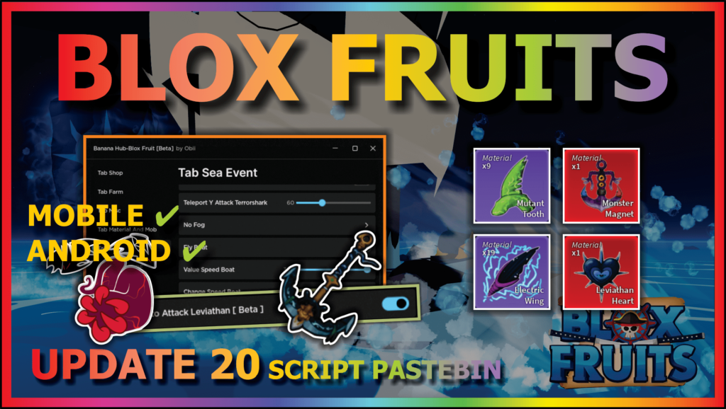 BLOX FRUITS Script Mobile AUTO FARM UPDATE 17 PART 2 (WORK AUTO RAID) 🔥🔵  