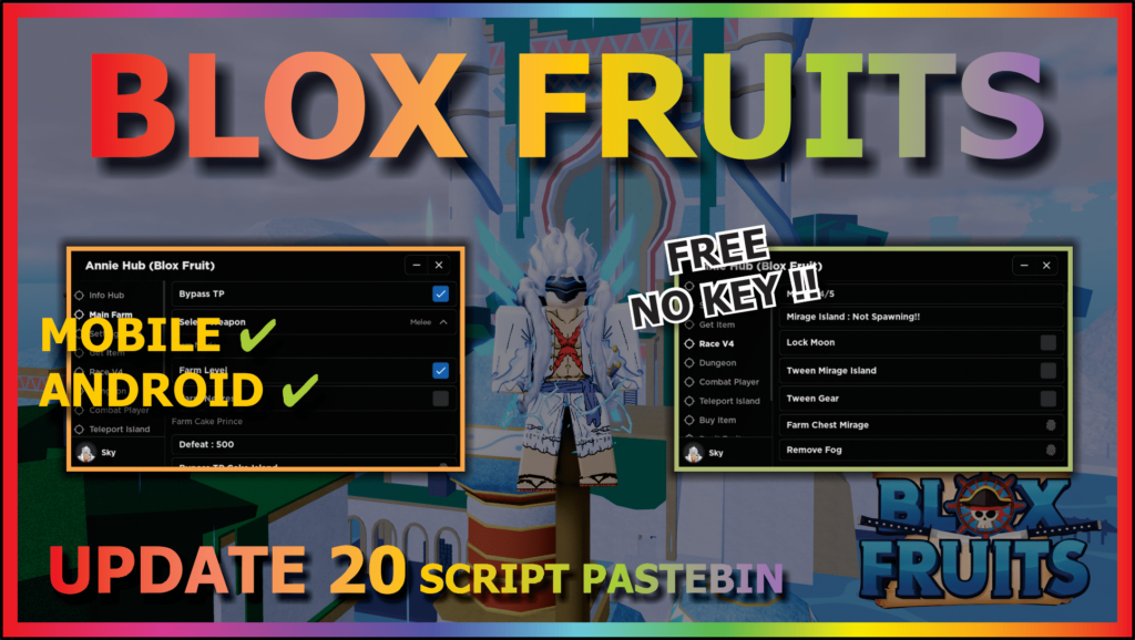 Blox Fruits PadoHub Script - Auto Farm, Combat, Teleports