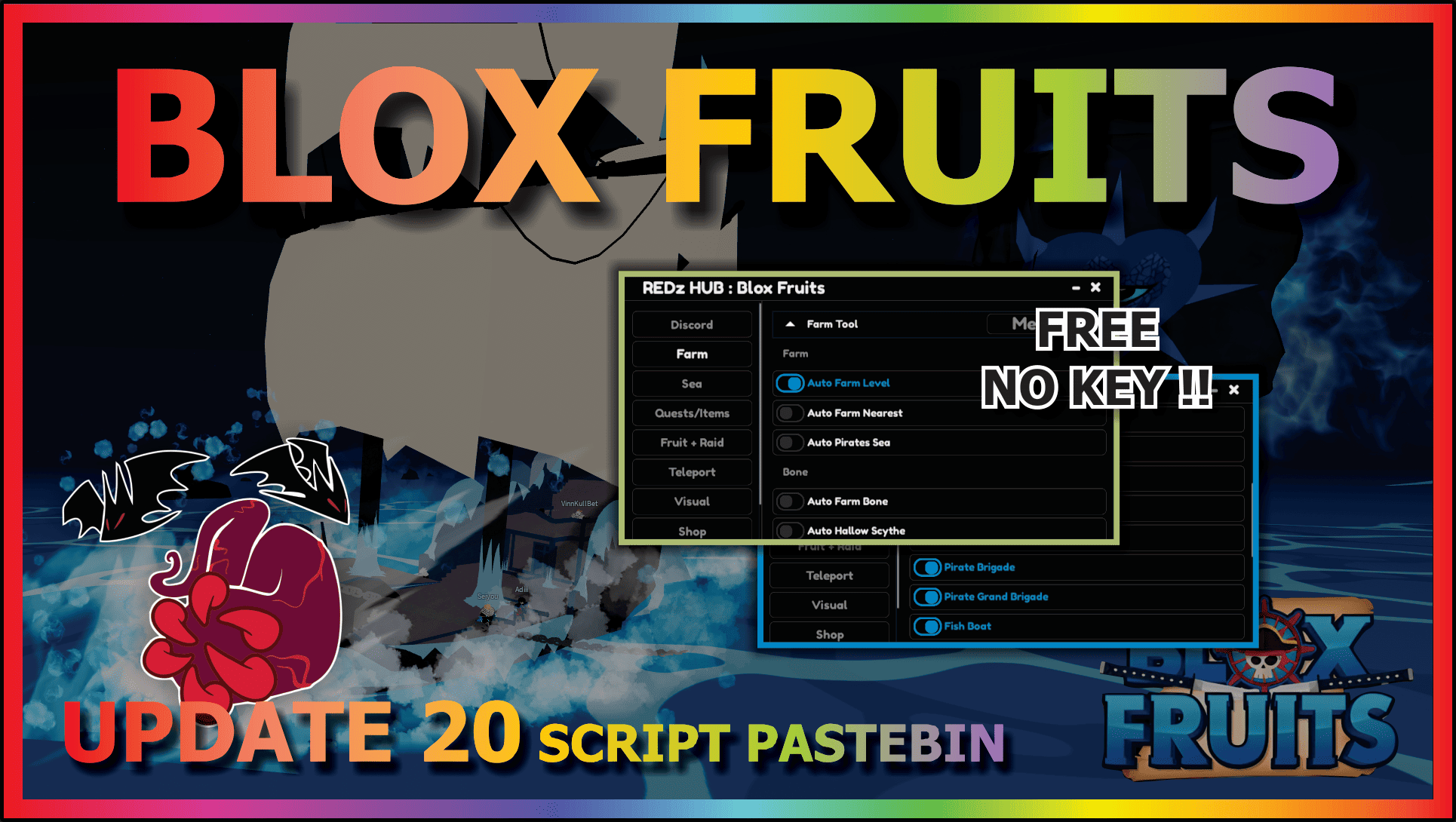 Blox Fruit Script PASTEBIN 2023 UPDATE 20, AUTO FARM, MASTERY, RAID, SEA EVENTS