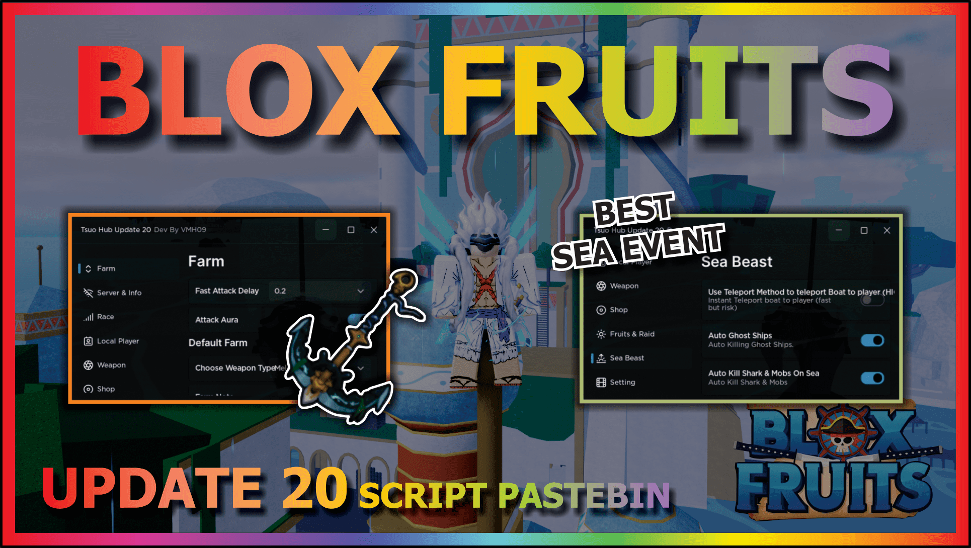 Blox Fruit Script PASTEBIN 2023 UPDATE 20, AUTO FARM, MASTERY, RAID, SEA EVENTS