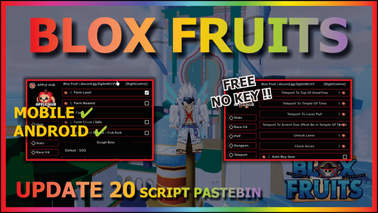 blox fruits script update 20 – DailyPastebin