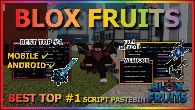 Blox Fruits Script No Key – Quantum Hub (Webhook, Auto Farm, Sea Event)