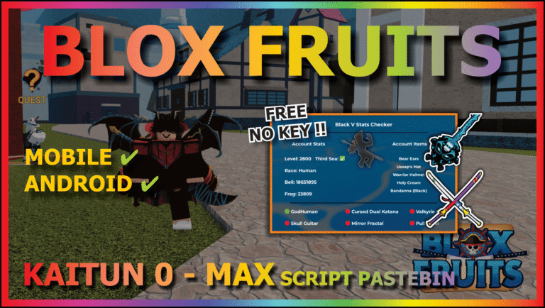 Blox Fruits Script No Key – Black V Hub (Kaitun)