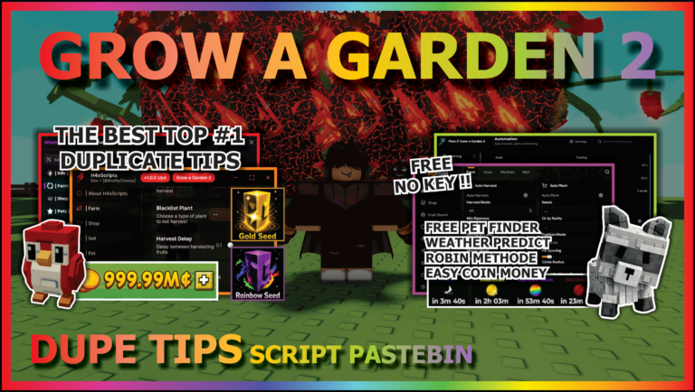 Grow a Garden 2 Script – 22+ Best Hub (No Key & Key) 🌱