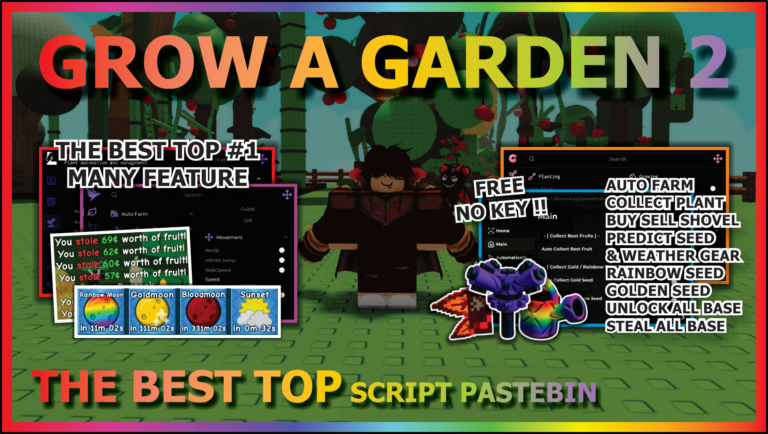 Grow a Garden 2 Script – 18+ Best Hub (No Key & Key) 🌱