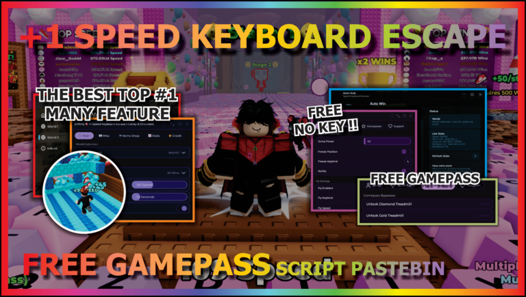 +1 Speed Keyboard Escape Script – 4+ Best Hub (No Key & Key) 🏆