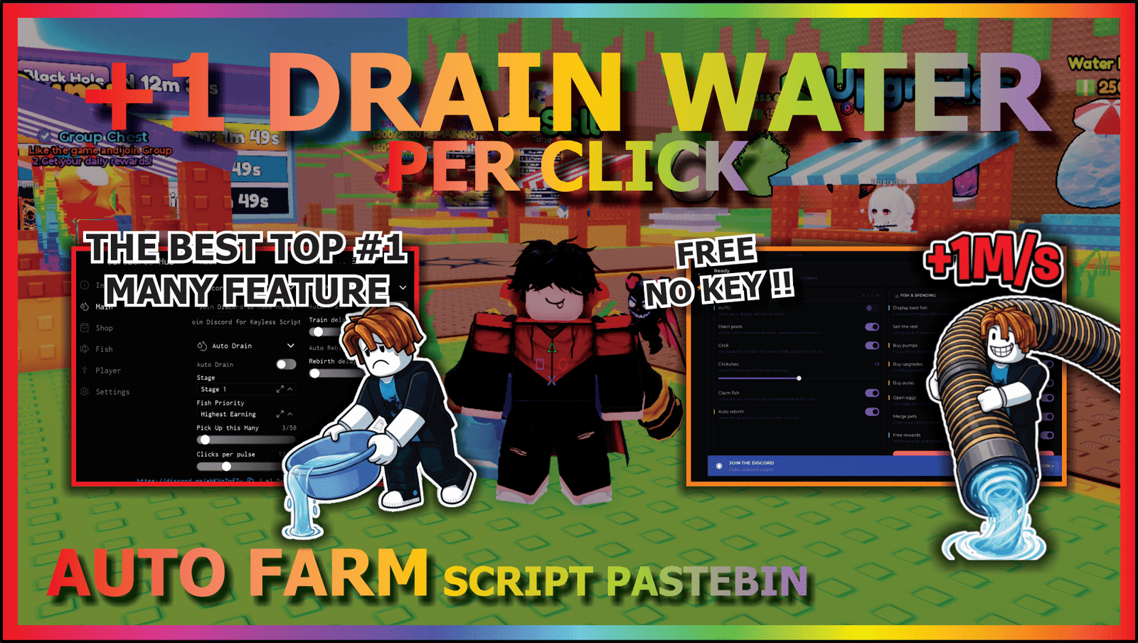 +1-drain-water-per-click-script