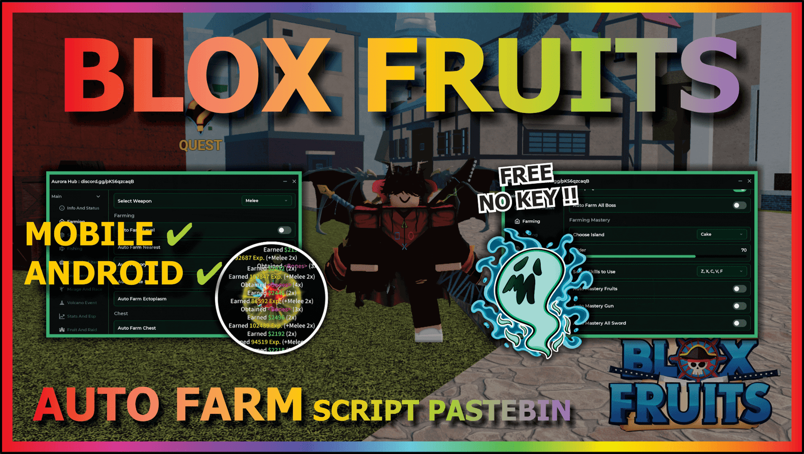 Blox Fruits Script No Key – Aurora Hub