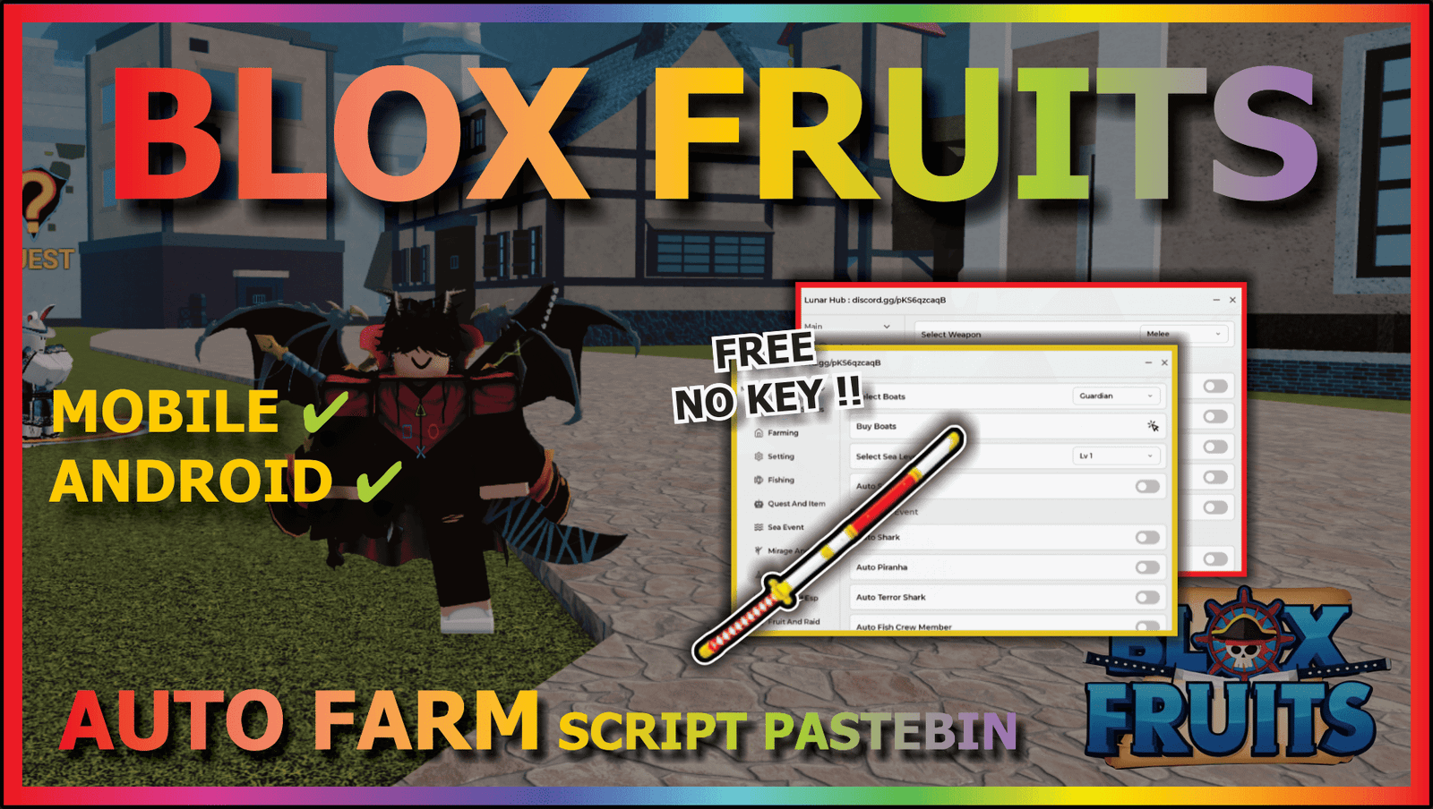 Blox Fruits Script No Key – Lunar Hub