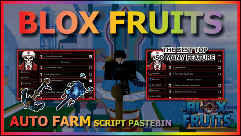 [BRUTALITY V4 HUB] BLOX FRUITS – AUTO FARM | AUTO SEA EVENT | KITSUNE EVENT | AUTO RAID (SMOOTH)