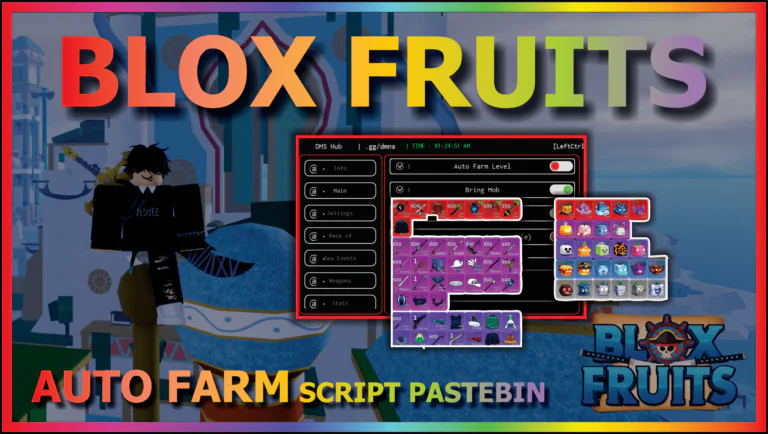 [DMS] BLOX FRUITS – AUTO FARM | RAIN FRUIT | FRUIT NOTIFIER | SHOW ITEM & MORE