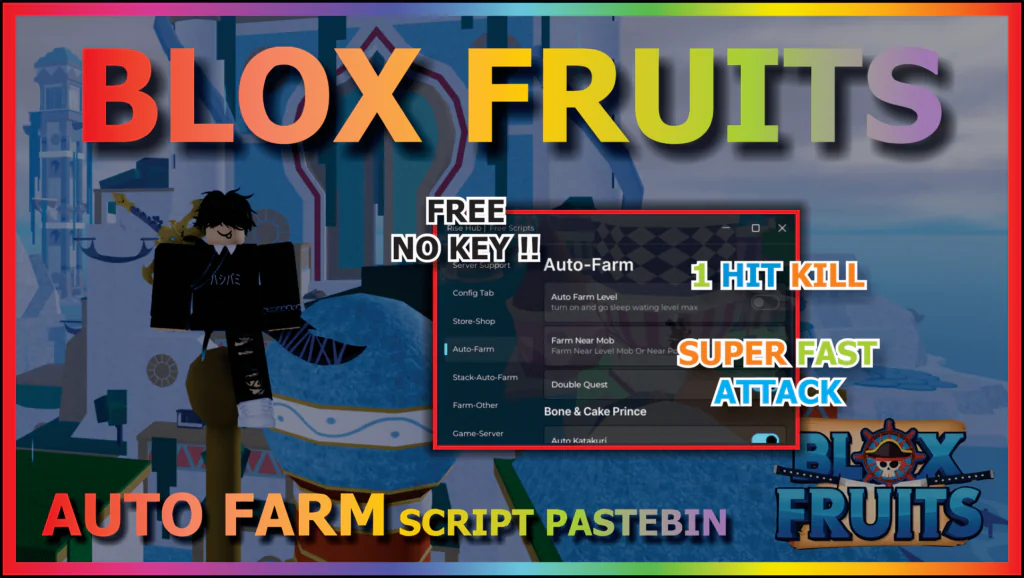 [RISE HUB] BLOX FRUITS – AUTO FARM | SUPER FAST ATTACK | SMOOTH (1 HIT | EZ BOSS)