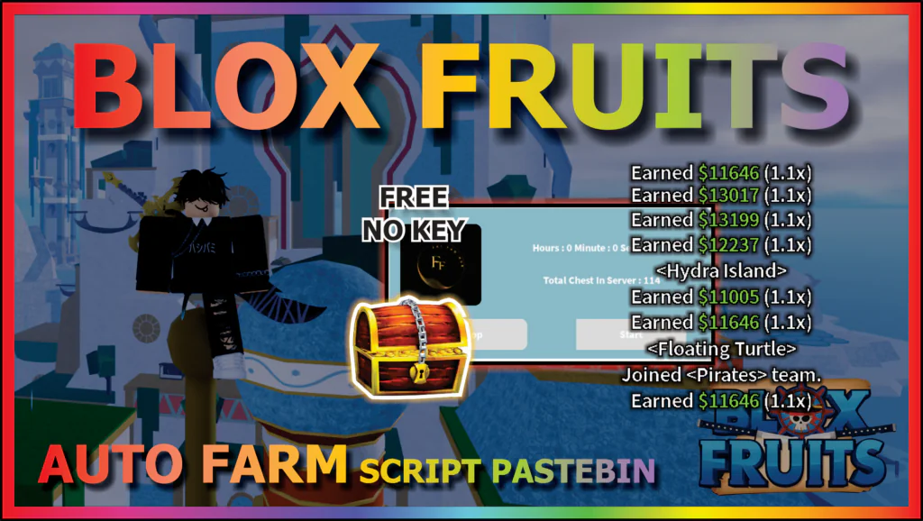 [CHEST FARM  FAIFAO] BLOX FRUITS – CHEST FARM | AUTO GOD CHALICE | FIST OF DARKNESS | FOD (NO KEY)